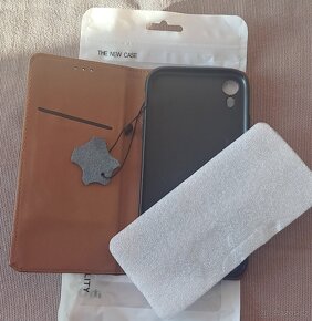 kožené knížkové - flipové pouzdro na xr - 2