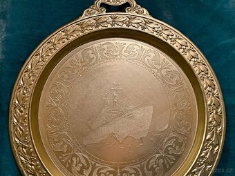 Vintage historický tác (mísa) podnos s dekorem 28 cm - 2