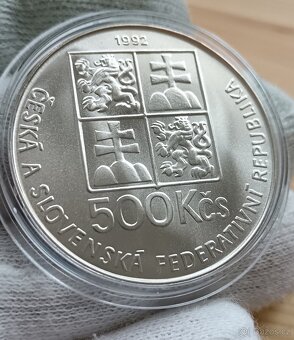 Stříbrná pamětní mince Československa 500kčs Jan Ámos Komens - 2