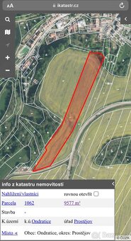 Prodej pozemků 24 767 – orná půda, Ondratice, Prostějov - 2