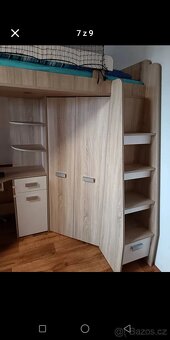 Patrová postel s úložným prostorem a stolkem - 2