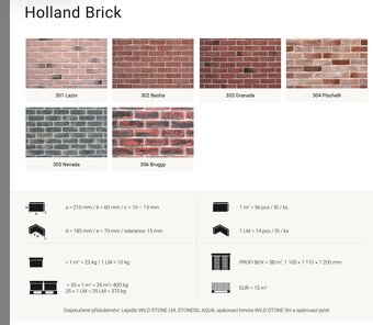 Cihly- obkladové pásky - 2