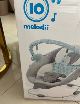 Vibrační lehátko pro miminko Baby Mix - šedé, nové - 2