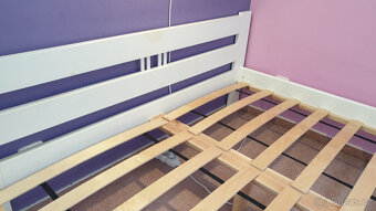 Postel z masivu 140x200 ESM1 bílá s roštem bez matrace - 2