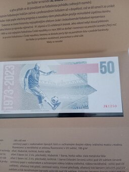 Pamětní list v podobě bankovky Jan Koller - 2