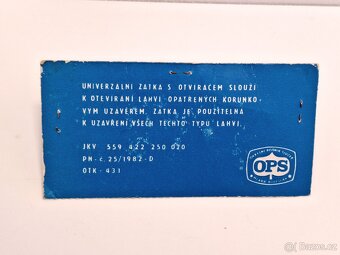 Retro univerzální zátka s otvírákem - ULOŽENKA - 2