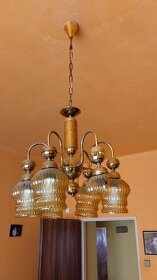 Prodám za symbolickou cenu 200 Kč krásný retro lustr - 2