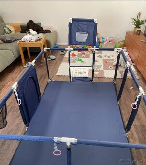 Nová ohrádka pro děti s brankami - modrá - 2