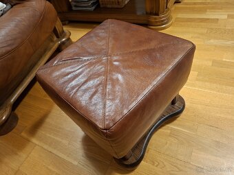 Rustikální kožená sedací souprava - 2