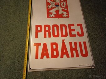 STARÁ REKLAMNÍ CEDULE PRODEJ TABÁKU - 2