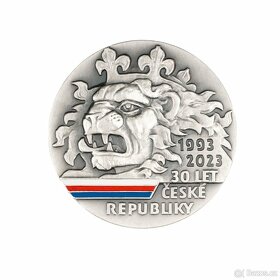 Nádherná stříbrná medaile 30 let české státnosti - 2