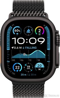 Apple Watch Ultra 2 Space Black,černým titan. milánský tah - 2