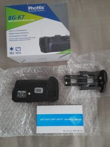 Battery grip pro Pentax K5, K7, Phottix BG-K7 - 2