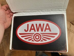Retro plechová cedule Jawa - 2