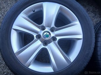 Prodám sadu Orig ALU kol Škoda 225/50R17 letní - 2