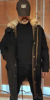 Dlouhá zimní parka s kapucí - 2