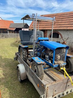 Malotraktor, traktor domácí výroby s károu - 2