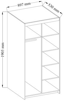 ŠATNÍ SKŘÍŇ 90cm - 2