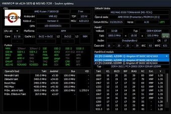 Ryzen7 5800 X3D, 32GB DDR4 3600MHz CL16, MSI TOMAHAWK B550 - 2