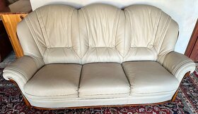 Luxusní italský kožený gauč - trojsedák značky NIERI, č.2788 - 2