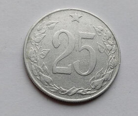 Mince 10 korun 1909 Schwartz , 25 haléř 1954, 1 koruna - 2