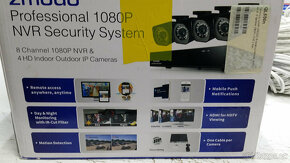 ZMODO 8-kanálový rekordér NVR + 4x IR IP kamera 1080P s PoE - 2