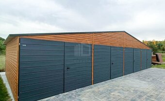Plechová garáž 12m x 6m, sedlová střecha - 2