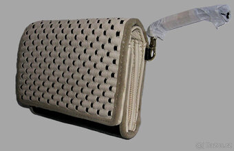 nová kožená modrobéžová peněženka - 2