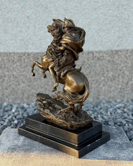 Bronzová socha Napoleon na koni vojenský vůdce luxusní dárek - 2
