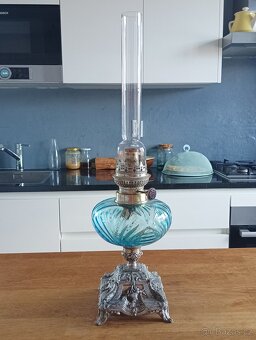 SECESE/ART NOUVEAU STAROŽITNÁ PETROLEJKA HASAG, FRANCIE 1900 - 2