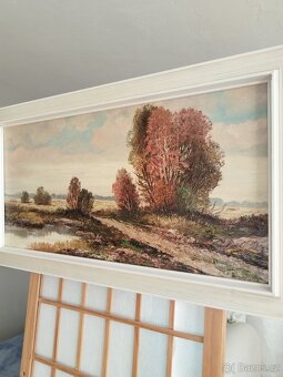 obraz ABEND AM MOOR, olej, L. Wiedemann - 2