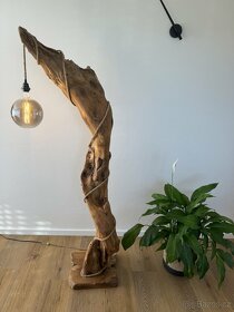 dřevěná designová lampa - 2
