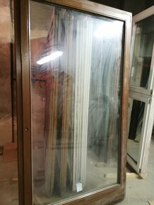 Prodám nové dřevěné okno a francouzské dveře  ditherm - 2