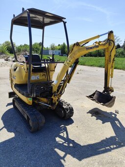 Minibagr Komatsu PC15, váha 1550kg. - 2