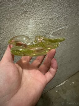 Designový popelník hutní sklo - 2