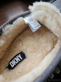 Nové nepoužité domácí zateplené sandály mokasíny uni DKNY - 2