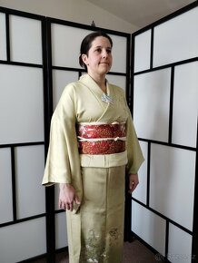 Obi pás ke kimonu s origami jeřáby - 2