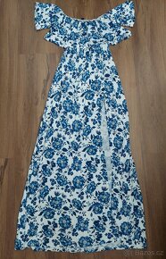 Vel. 38 H&M květované modro bílé šaty - 2