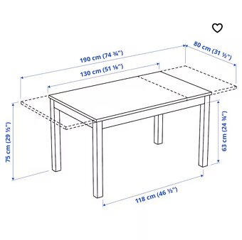 Jídelní rozkládací stůl IKEA + 4 židle - 2