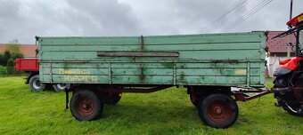 Vlek za traktor - 5t - sklápěcí - dvou píst - 2