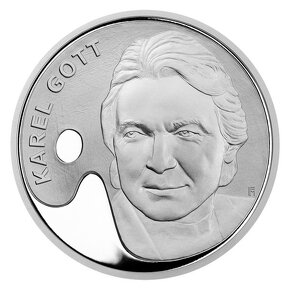 5 ks PAMĚTNÍCH MEDAILÍ KARLA GOTTA + EUROBANKOVKA - 2