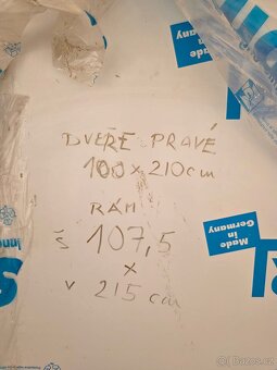 Plastové dveře 100x210cm + rám 107,5x215 pravé 4 500 Kč - 2