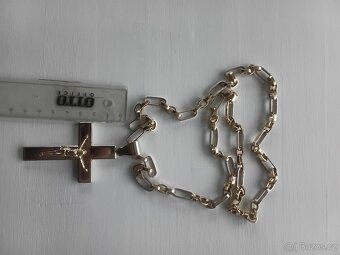 Zlatý řetěz s křížem. ★★★79g★★★ 14K ZLATO 585/1000 - 2