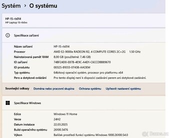 HP 15- rb014nc . 8GB DDR4 . Radeon R2 . SSD . Win11 - 2