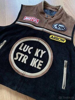 Kožená závodní vesta Lucky Strike Racing - 2