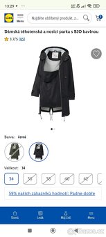 Těhotenská a nosicí parka s BIO bavlnou - 2