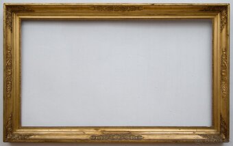 Starožitný zlacený rám na obraz – Biedermeier, 145 × 90 cm - 2