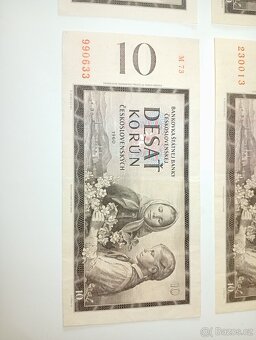 BANKOVKY 10 KČS 1960, RŮZNÉ SÉRIE, PĚKNÉ STAVY - 2