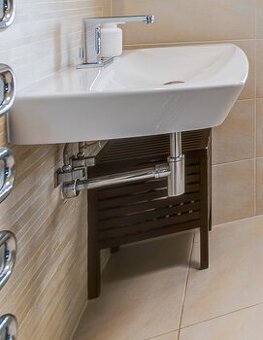 Designové umyvadlo s baterií -BEZ POŠKOZENÍ, odpad uprostřed - 2