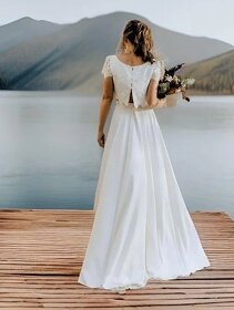 Nové dvoudílné svatební šaty, vel. 38 - 2